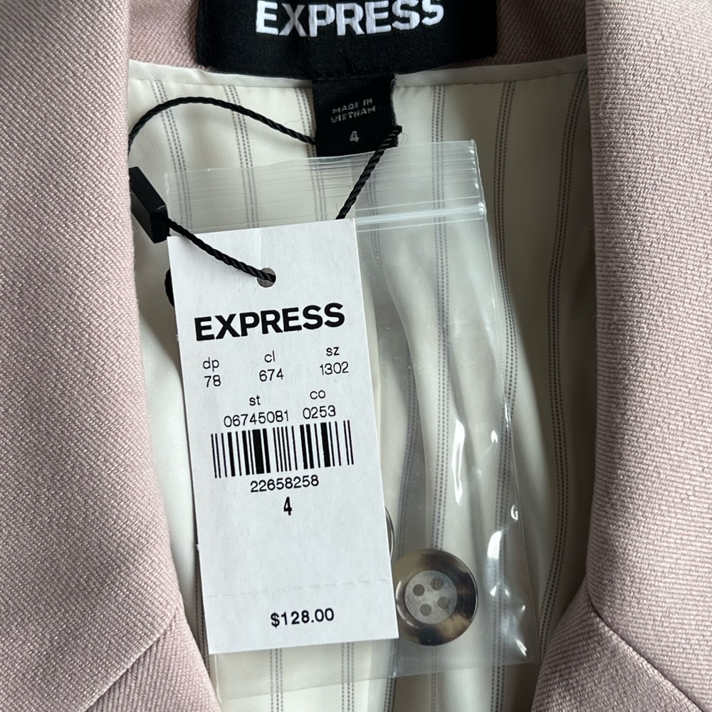 Express Women's Mauve Studio Stretch Blazer Jacket - Picture 4 of 9